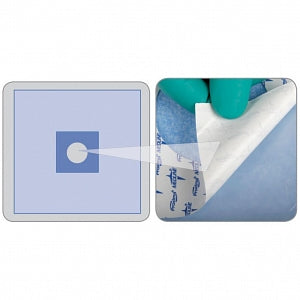 Medline Invisishield Aperture Surgical Drape - Aperture Drape, 16" x 16", 2.5" Hole - DYNJSD1020