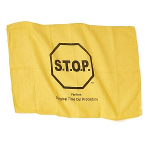 Medline Surgical Procedure Safety S. T.O. P. Safety Flags - S. T.O. P. Safety Flag Towel, Gold, Sterile, Woven - DYNJSF01GS