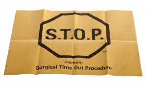 Medline Surgical Procedure Safety S. T.O. P. Safety Flags - S. T.O. P. Safety Flag Towel, Gold, Sterile, Nonwoven - DYNJSF02GS