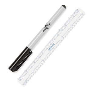 Medline Sterile Regular Tip Surgical Utility Markers - Sterile Utility Skin Marker with Ruler - DYNJSM06