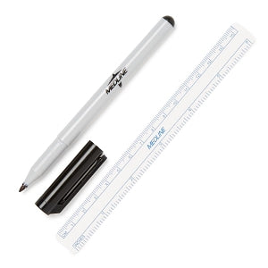 Medline Sterile Regular Tip Surgical Utility Markers - Sterile Utility Skin Marker with Ruler - DYNJSM06