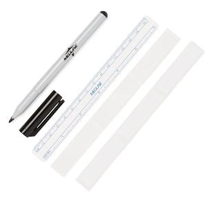 Medline Sterile Regular Tip Surgical Utility Markers - Sterile Utility Skin Marker with Ruler and Labels - DYNJSM07