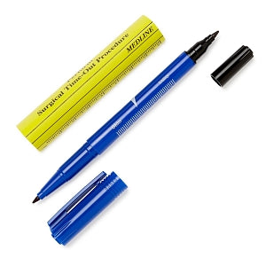 Medline Dual-Tip Skin / Utility Markers - Dual Tip Utility Skin Marker with Ruler, S. T.O. P. - DYNJSMD01GS