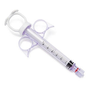 Medline Plunger-Style Control Syringe with Rotator - Thumb-Ring Plunger-Style Control Syringe with Narrow Barrel and Rotating Male Adapter Fitting, 6 mL - DYNJSYRC6CWR