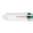 Medline High-Pressure Medication Colored Syringes, 10 mL - Sterile High-Pressure Pre-Labeled Contrast Syringe with Fixed Male Luer Lock Fitting, 10 mL, Dark Green - DYNJSYRCT10DG