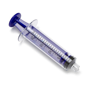 Medline Colored High Pressure Syringes-20 ML - High-Pressure Polycarbonate Medication Syringe with Fixed Male Luer Lock Fitting, 20 mL, Purple - DYNJSYRPC20P