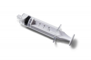 Medline Sterile Colored Medication Syringes, 30 mL - High-Pressure Polycarbonate Medication Syringe with Fixed Male Luer Lock Fitting, 30 mL, White - DYNJSYRPC30W