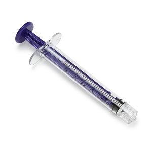 Medline Sterile Colored Medication Syringes, 3 mL - High-Pressure Polycarbonate Medication Syringe with Fixed Male Luer Lock Fitting, 3 mL, Purple - DYNJSYRPC3P