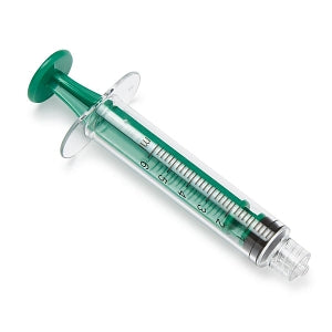 Medline Sterile Colored Medication Syringes, 6 mL - High-Pressure Polycarbonate Medication Syringe with Fixed Male Luer Lock Fitting, 6 mL, Dark Green - DYNJSYRPC6DG