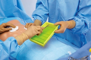 Medline Sterile Surgical Instrument Transfer Trays - Transfer Tray with Adhesive Bottom, Antislip, Sterile - DYNJTTA2GS