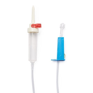 Medline Fluid Administration Sets w/Drip Chamber - Drip Chamber 72" (182.88 cm) Standard Bore Vented Non-Filtered Fluid Administration IV Set - DYNJVNFD72