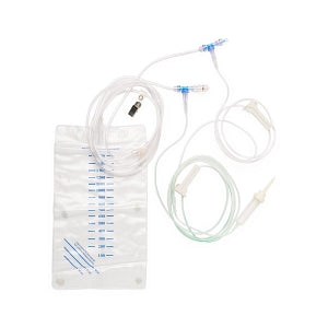 Medline Closed System Waste Management Kits - Fluid Management Kit with Check / Reflux Valve and 2 Lines - DYNJWBCLOSED