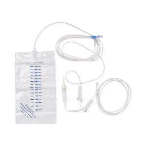 Medline Closed System Fluid Management Kits, Female Fitting - Fluid Management Kit with 2 Lines: Check / Reflux Valve, Clear Line for Waste Bag, Clear Filtered Drip Chamber, Bifurcated Male Port, Female Fitting - DYNJWBDCBI