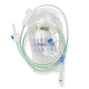 Medline Closed System Fluid Management Kits, Male Fitting - Fluid Management Kit with 3-Way Stopcock and 3 Lines: Clear Line for Waste Bag, Clear Vented Spike, Green Vented Spike, Male Fitting - DYNJWBDSA