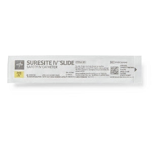 Medline Suresite IV Slide Catheter - Suresite Slide-Style Peripheral IV Catheter, 24G x 3/4" - DYNSCS24340