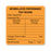 Defibrillator Performance Test Calibration Labels Defibrillator Performance Test" - FL Orange - 1.5"W x 1.5"H