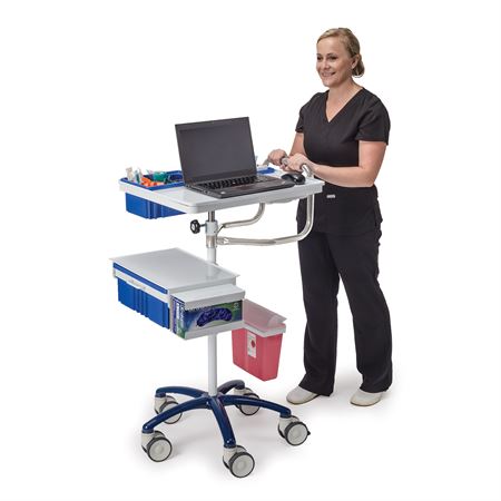 Electronic Charting Titan Draw Cart with Auto Lift Deluxe - 30"W x 24"L x 44.5"H