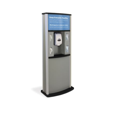 Infection Control Kiosk Deluxe - 25"W x 12"D x 65"H