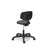 Desk Height Fusion Round Stool with Back 3 Way Mechanism DeskHeight RhinoBasic RoundStool w/Back 3-wayMechanism Black