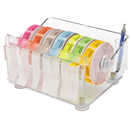 Dispenser for Label Rolls Pre-Cut Labels Dispenser - 9.5"W x 7.5"D x 4.5"H