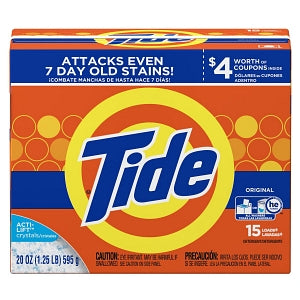 Procter and Gamble Tide Original HE Turbo Laundry Detergent - Ultra Tide Powder Laundry Detergent, 20 oz. - 10037000277825