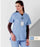 Encompass Group Fundamentals Ladies V-Neck Scrub Tops - Fundamentals V-Neck Scrub Top, Ceil Blue, Size S - 14000-046-S