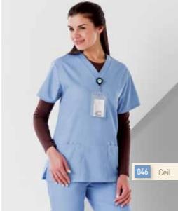 Encompass Group Fundamentals Ladies V-Neck Scrub Tops - Fundamentals V-Neck Scrub Top, Sapphire Blue, Size 2XL - 46846-SB2X