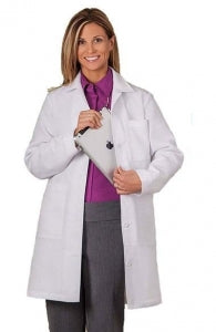 Encompass 5-Pocket Ladies Poly / Cotton Lab Coats - COAT, LAB, WOMENS, PLEATED, SIZE 4 - 1964-011-4