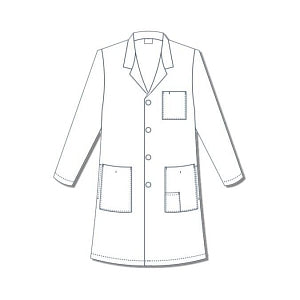 Encompass Group, LLC Encompass Men's Reusable Lab Coats - Lab Coat, All Purpose, Men's, Chest 34, Waist 40, 39" - 47406-W34