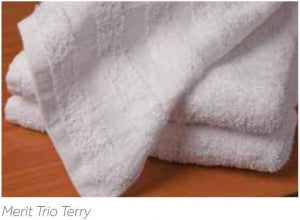 Encompass Group 100% Cotton Merit Trio Washcloths - Merit Trio Washcloth, 12" x 12.75" - 52628-612