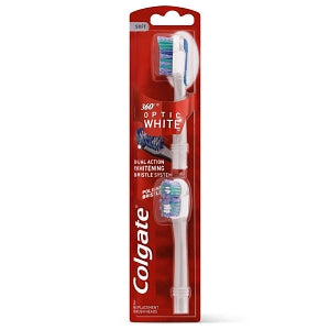 Colgate-Palmolive Colgate Optic 3-D White Powered Toothbrush - Colgate Optic Soft Head Refills - 68826-2