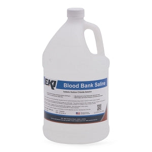 EK Industries Blood Bank Saline without Preservative - Blood Bank Saline, 0.85%, Four 1-gal Bottles - 12441-GAL