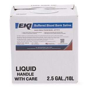 EK Industries Buffered Blood Bank Saline - Buffered Blood Bank Saline, 0.85%, 10 L - 12443-10L