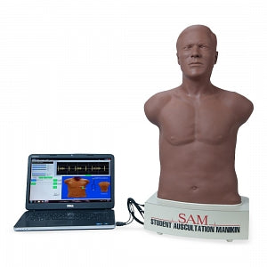 Cardionics SAM II Student Auscultation Manikin - Auscultation Training Manikin, SAM II, Dark Skin - 718-8900