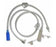 Applied Medical Technology AMT Mini Classic Compatible Extension Sets - Mini Classic Compatible Gastric Extension Set with Right Angle Connector and Y-Port Adapter, 12" - 6-1222