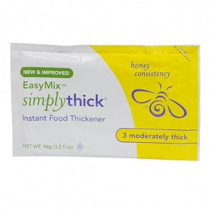 Simplythick LLC Simply Thick Instant Food Thickeners - SimplyThick Easy Mix Gel Thickener, Honey Consistency, Level 3 Moderately Thick, 96 g Packet - 125166