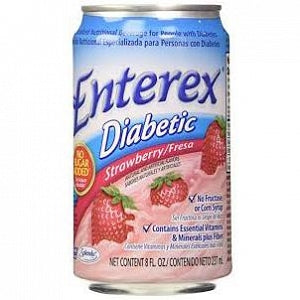 Victus Enterex Diabetic Beverages - Enterex Powder Supplement, Strawberry, 8 oz. Can - 61106