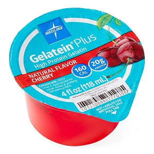 Medline Active Gelatein Plus - Active Gelatein Plus Gelatin, Cherry, 4 oz. Cup - ENT701Z