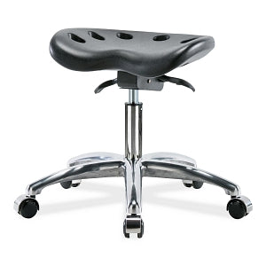 E Com Seatings Polyurethane Tractor Stools - POLY TRACT DH SO - CH BASE, CSTRS, BLK - PTDHSO-CR-CC-BLK