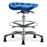 E Com Seatings Polyurethane Tractor Stools - POLY TRACT MB SO - FT RING, GLDS, BLUE - PTMBSO-CR-CF-RG-BLU