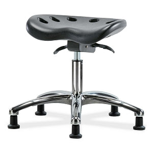 E Com Seatings Polyurethane Tractor Stools - POLY TRACT DH SO - CH BASE, GLDS, BLK - PTDHSO-CR-RG-BLK