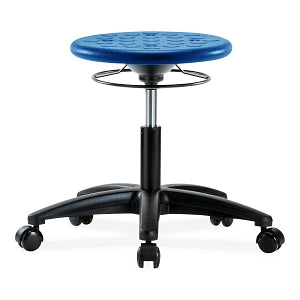 E Com Seating Huron Desk-Height Stools - STOOL, HURON PU, DESK HEIGHT, CASTER, BLUE - IPDHSO-RG-RC-BLU