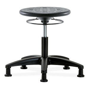 E Com Seating Huron Desk-Height Stools - STOOL, HURON PU, DESK HEIGHT, GLIDES, BLACK - IPDHSO-RG-RG-BLK