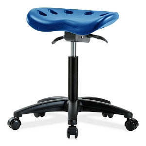 E Com Seatings Polyurethane Tractor Stools - POLY TRACT MB SO - BLK BASE, CSTRS, BLUE - PTMBSO-RG-NF-RC-BLU