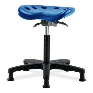 E Com Seatings Polyurethane Tractor Stools - POLY TRACT MB SO - BLK BASE, GLDS, BLUE - PTMBSO-RG-NF-RG-BLU