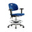 E Com Seatin, Inc. Newport Class 100 Clean Room Industrial Desk-Height Chairs - Newport Class 100 Cleanroom Medium-Height Chair, Polyurethane, Chrome Foot Ring, Adjustable Arms, Casters, Blue - CLR-HPMBCH-CR-T0-A1-CF-CC-BLU