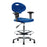 E Com Seating Erie High Bench-Height Chairs - CHAIR, ERIE PU, CHR, HIGH, FR, ARM, GLIDES, BLU - TPHBCH-CR-A1-CF-RG-BLU