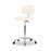 Eo2 Concepts Class 10 Cleanroom Medium Bench-Height Chairs - Class 10 Cleanroom Chair, Medium Bench-Height, Vinyl, No Foot Ring, Casters, 20.5" to 28.5", Adobe White - CLR-VMBCH-CR-NF-CC-8501