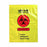 Elkay Plastics Reclosable 3-Wall Specimen Transfer Bags - Specimen Transfer Bag with Biohazard Symbol, 2-Wall, Yellow Tint, 2 mil Thickness, 12 x 15 - LAB221215YE