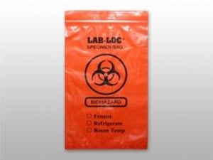 Elkay Plastic Reclosable 3-Wall Specimen Bag - BAG, PLASTIC, SPEC RED, 6X9 - LAB20609ROP